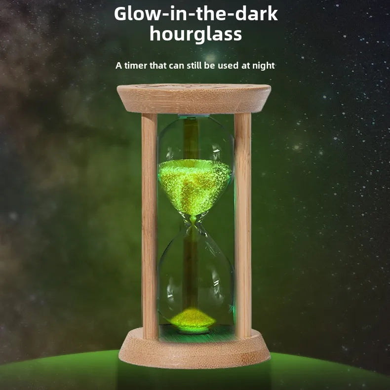 Creative bamboo fluorescent  timer home bedroom ornaments 1-30 minutes luminous time  high sense