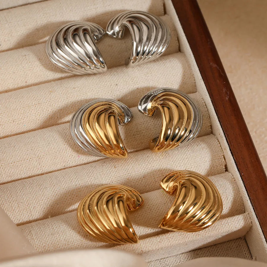 Casual Romantic Wings 304 Stainless Steel 16K Gold Plated White Gold Plated Ear Studs