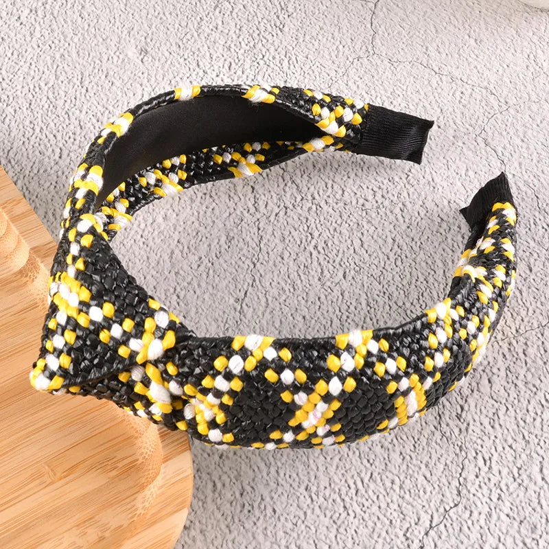 new simple straw braided hair band