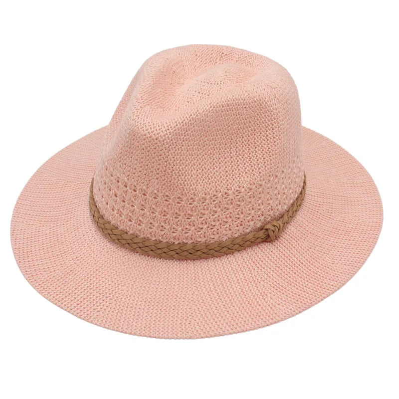 Women's Vacation Classic Style Solid Color Flat Eaves Straw Hat