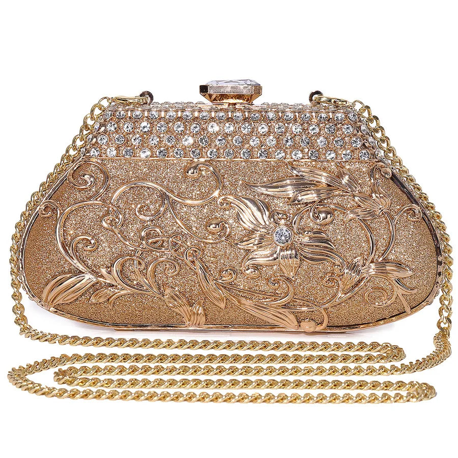 Pu Leather Alloy Solid Color Square Evening Bags