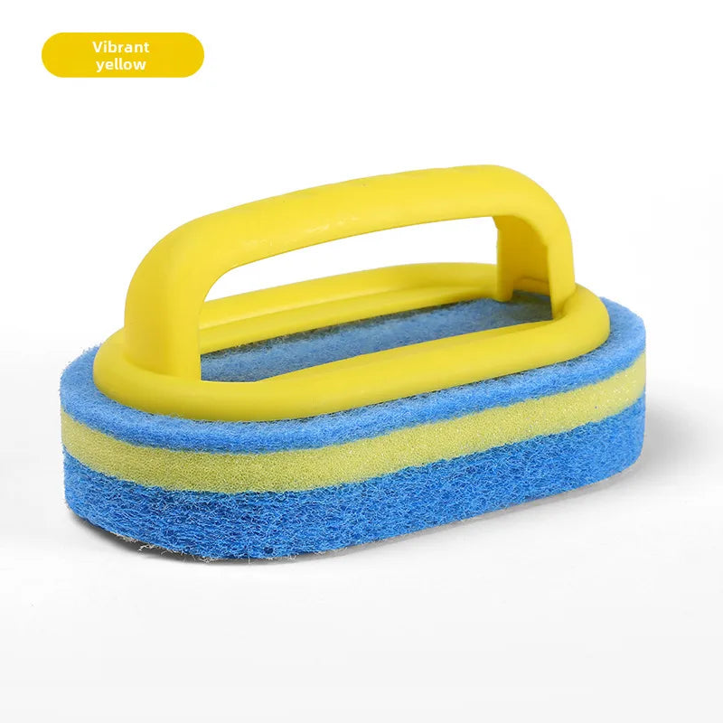 with handle cleaning brush sponge kitchen cleaning washing pan brush dishwashing brush sponge thickened wipe decontamination brush God