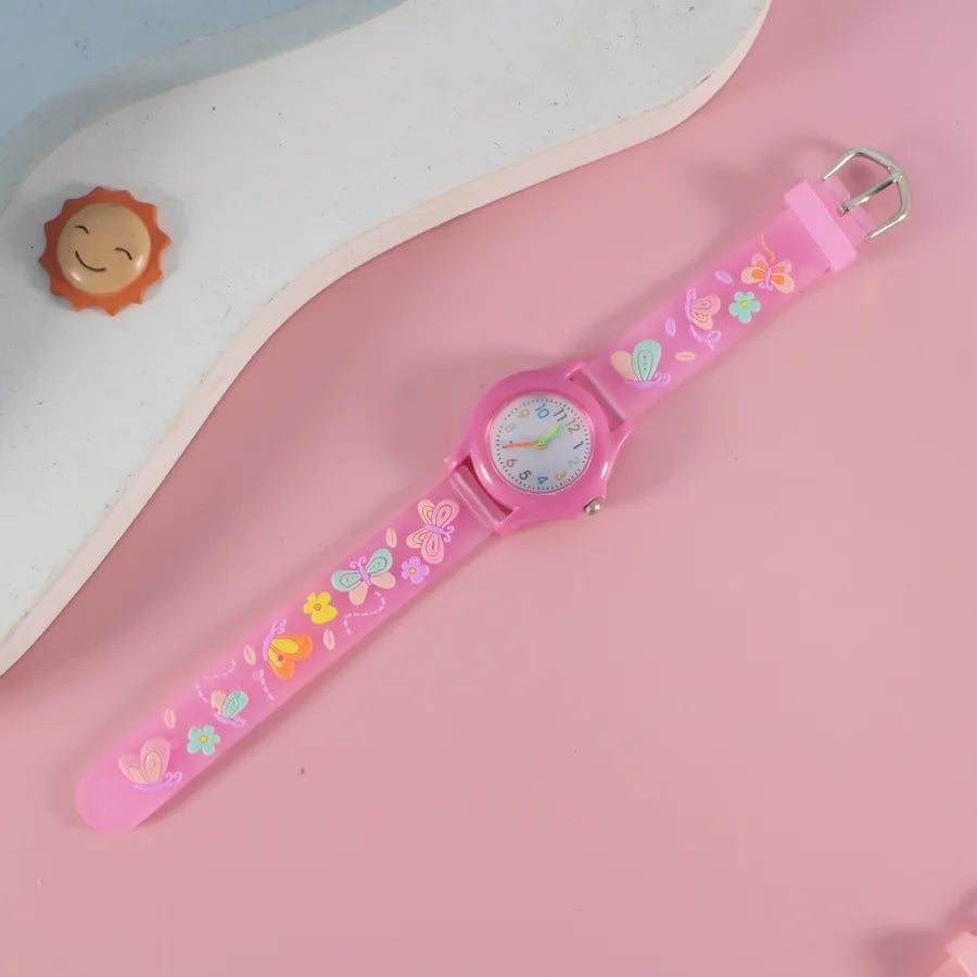New PVC Color Case Cartoon Children's Quartz Watch Cute Creative Toy Watch Primary School Boys Girls Watch