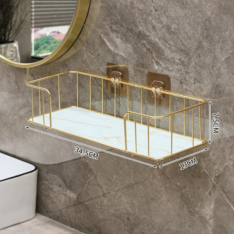 Casual Solid Color Iron Bathroom Racks
