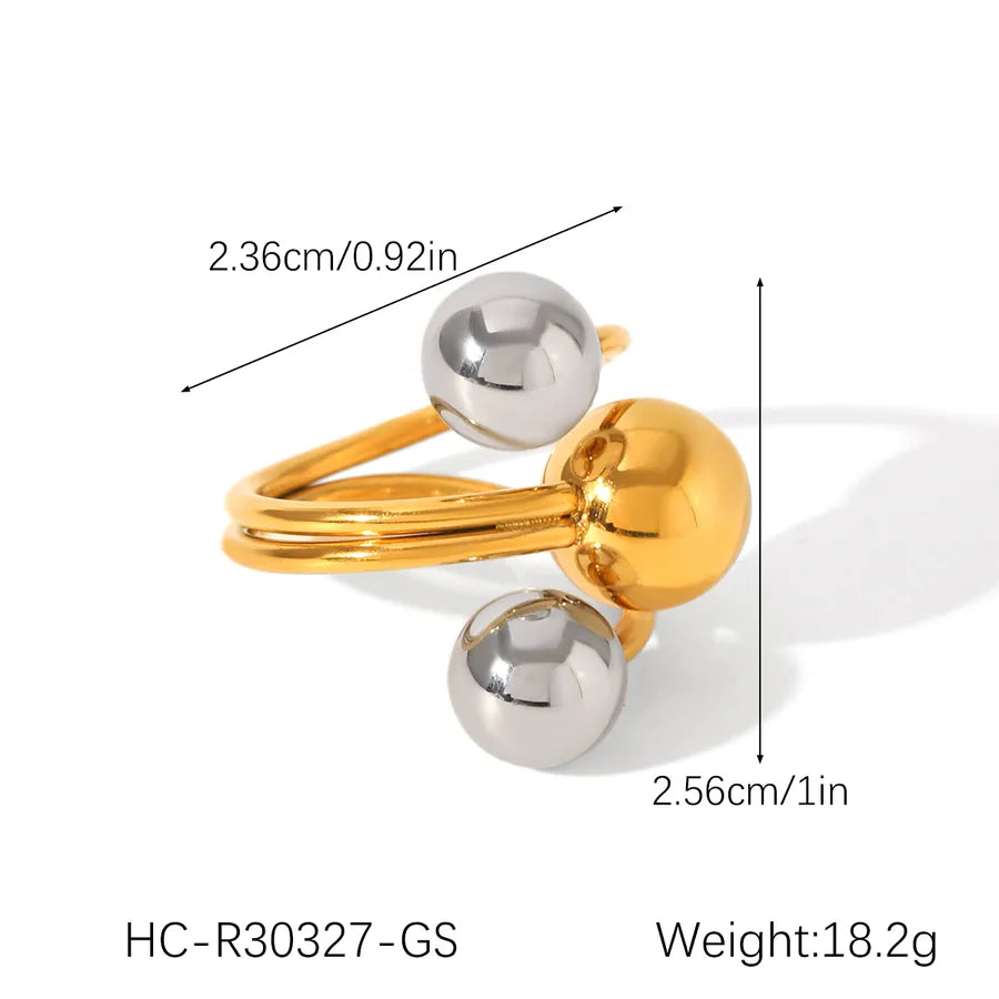 Wholesale Jewelry Simple Style Irregular 304 Stainless Steel 18K Gold Plated Open Rings