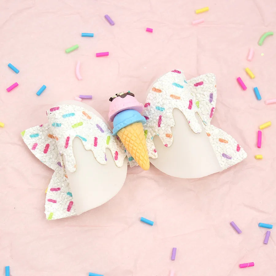 Amazon's New Donut Hairpin Children's Bow Hair Accessories Ice Cream Cream Candy Color Girl Hairpin