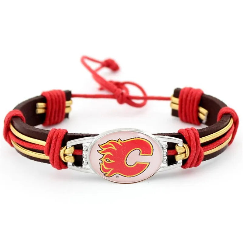 Hot NHL National Hockey League National Hockey League Leather Bracelet