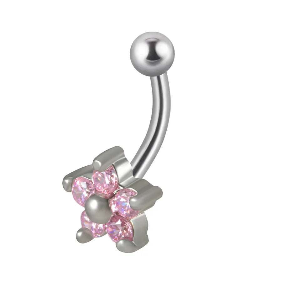 1 Piece Eyebrow Studs Casual Elegant Vacation Triangle Heart Shape Flower G23 Titanium Inlay Opal Zircon Eyebrow Studs