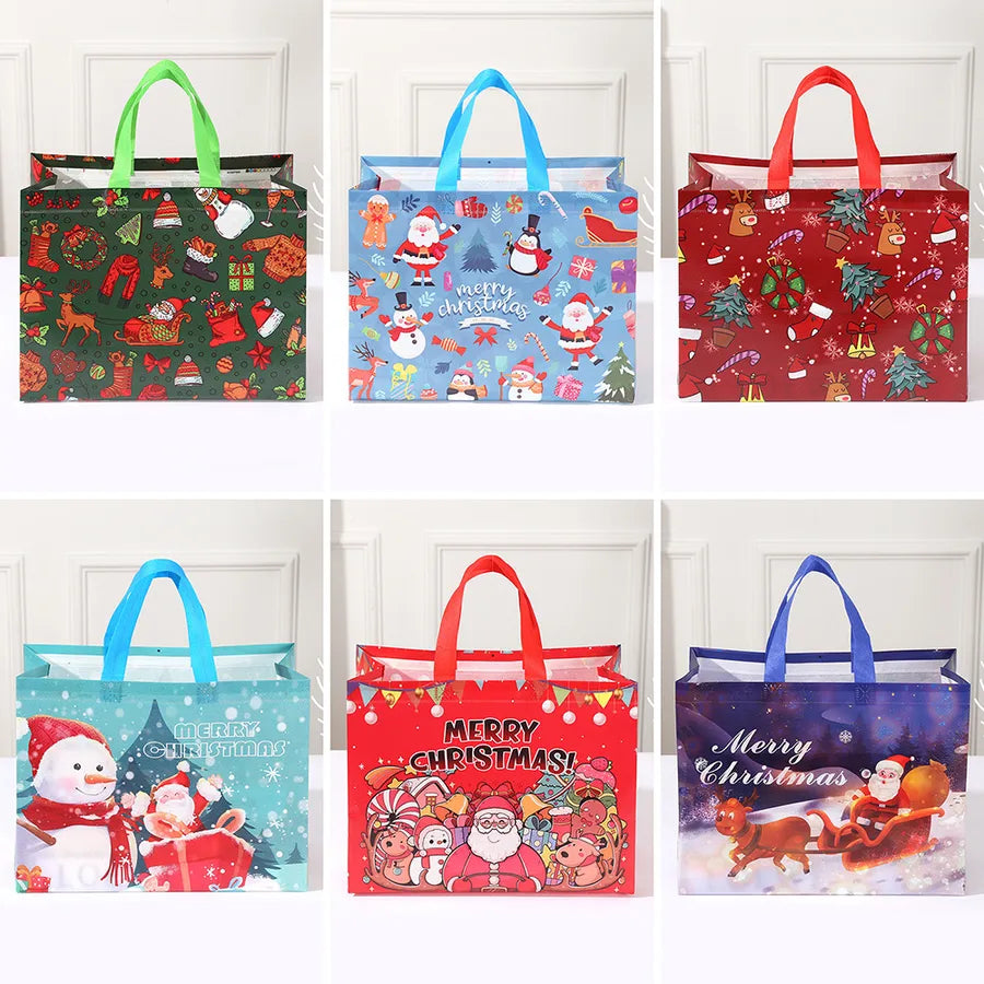 Christmas Cute Penguin Santa Claus Snowman Nonwoven Festival Gift Wrapping Supplies