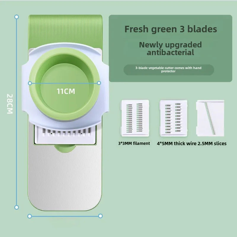 Multi-functional kitchen vegetable cutter dicing and shredding artifact household hand guard stainless steel potato slicing and shredding grater