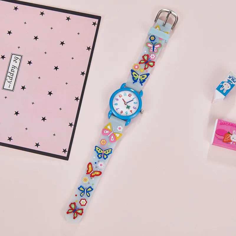 New factory direct children's watch primary school silicone strap waterproof quartz watch