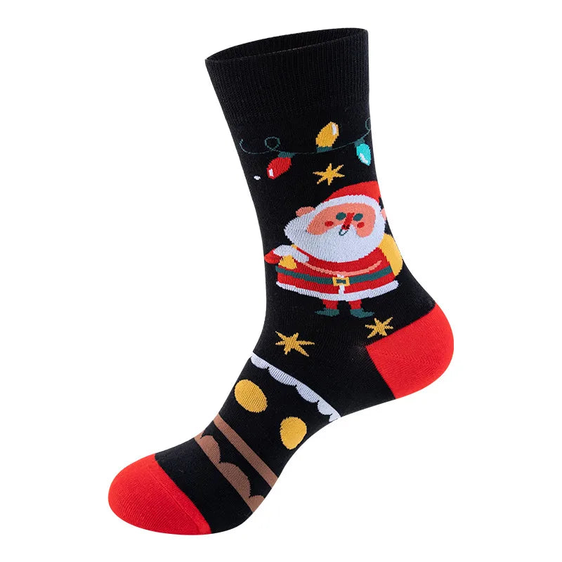 Christmas Cute Modern Style Unisex Christmas Tree Gingerbread Snowman Cotton Polyester Ankle Socks A Pair