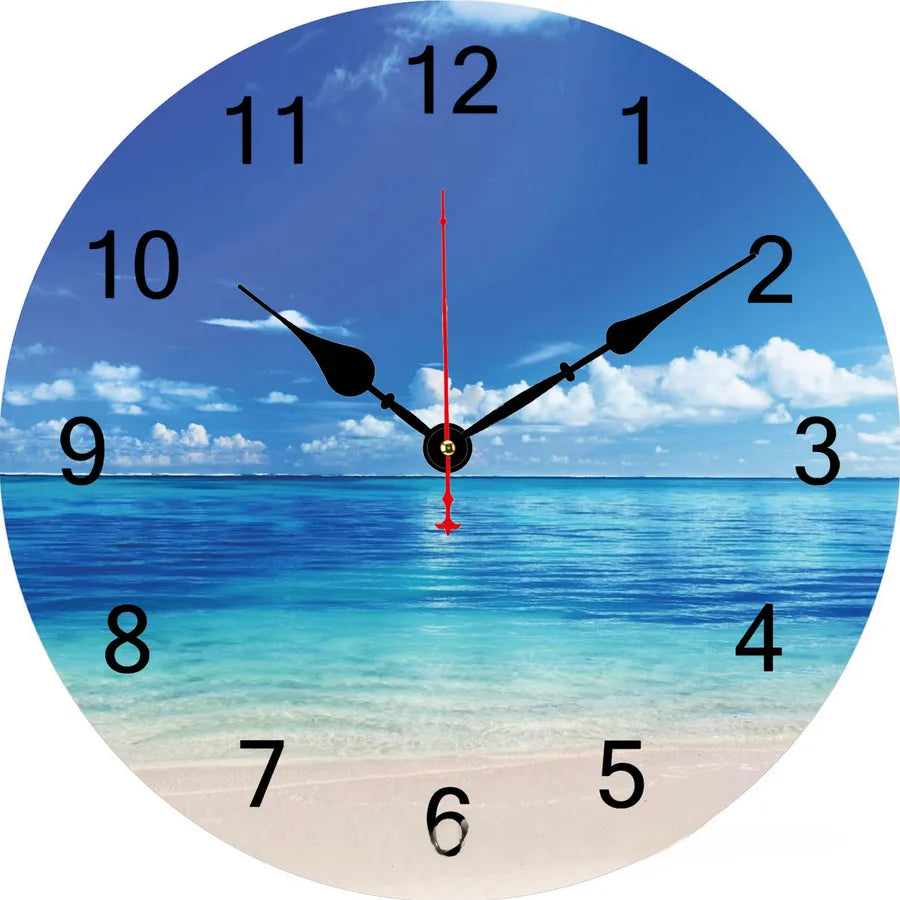 A generation of  wall clock retro simple wooden clock wall hanging decorative round clock creative mute clock