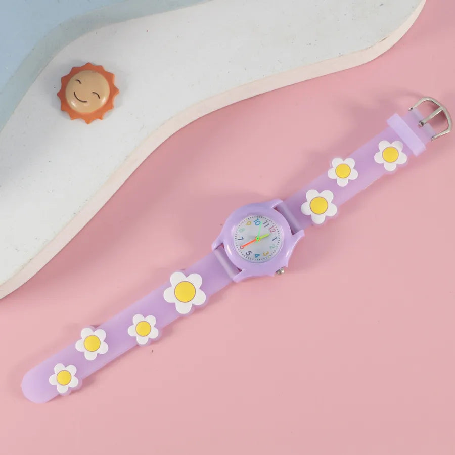 New PVC Color Case Cartoon Children's Quartz Watch Cute Creative Toy Watch Primary School Boys Girls Watch