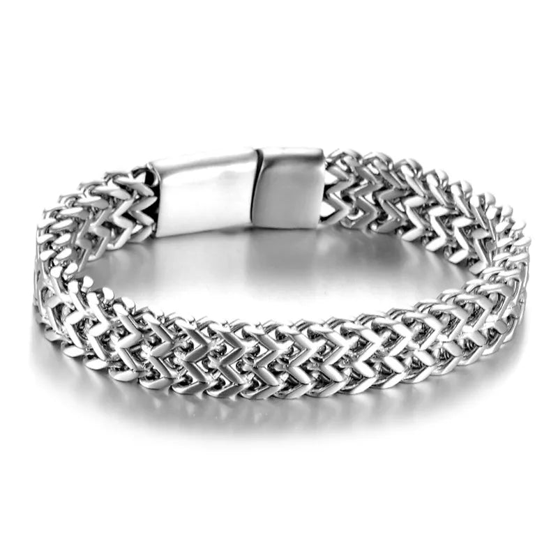 Classic Style Solid Color Stainless Steel 18K Gold Plated None Bracelets In Bulk