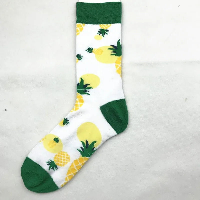 unisex casual geometric cotton crew socks a pair