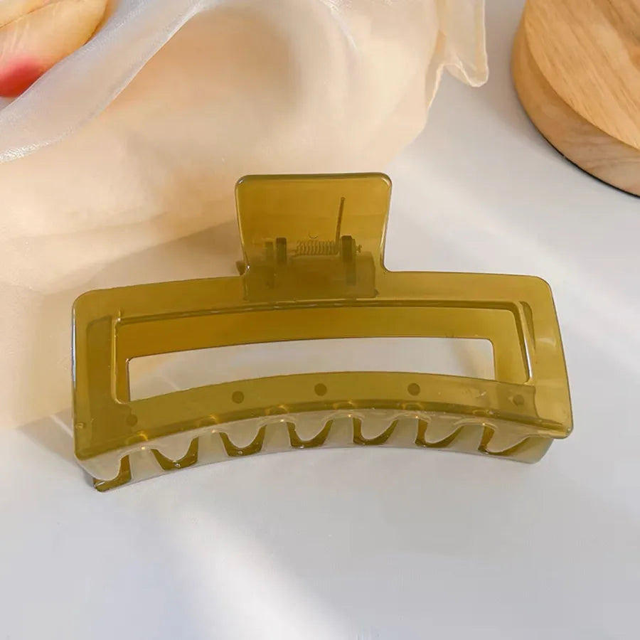 women's lady solid color resin stoving varnish hair claws