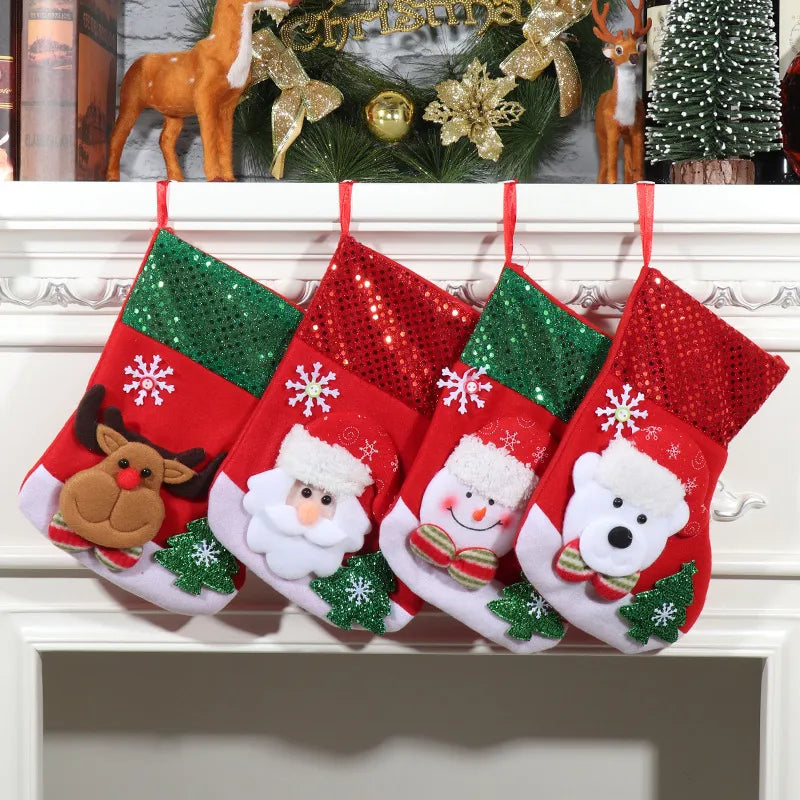 Christmas Cute Santa Claus Snowman Party Christmas socks