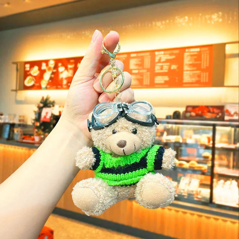 Cartoon Style Bear Polyester Women's Keychain