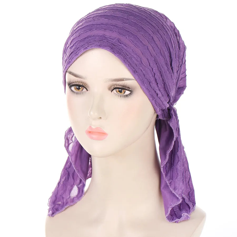 Women's Casual Classic Style Solid Color Polyester Hijab