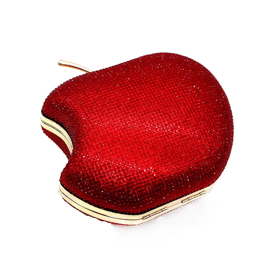 red blue black polyester solid color rhinestone evening bags