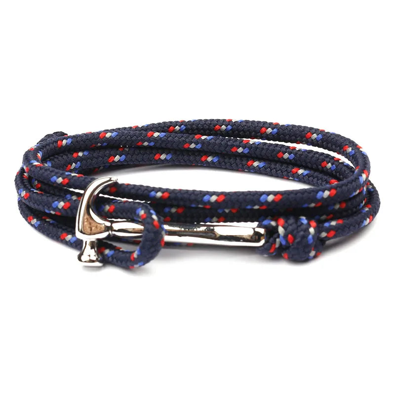 Casual Simple Style Hammer Alloy rope Layered Unisex Bracelets
