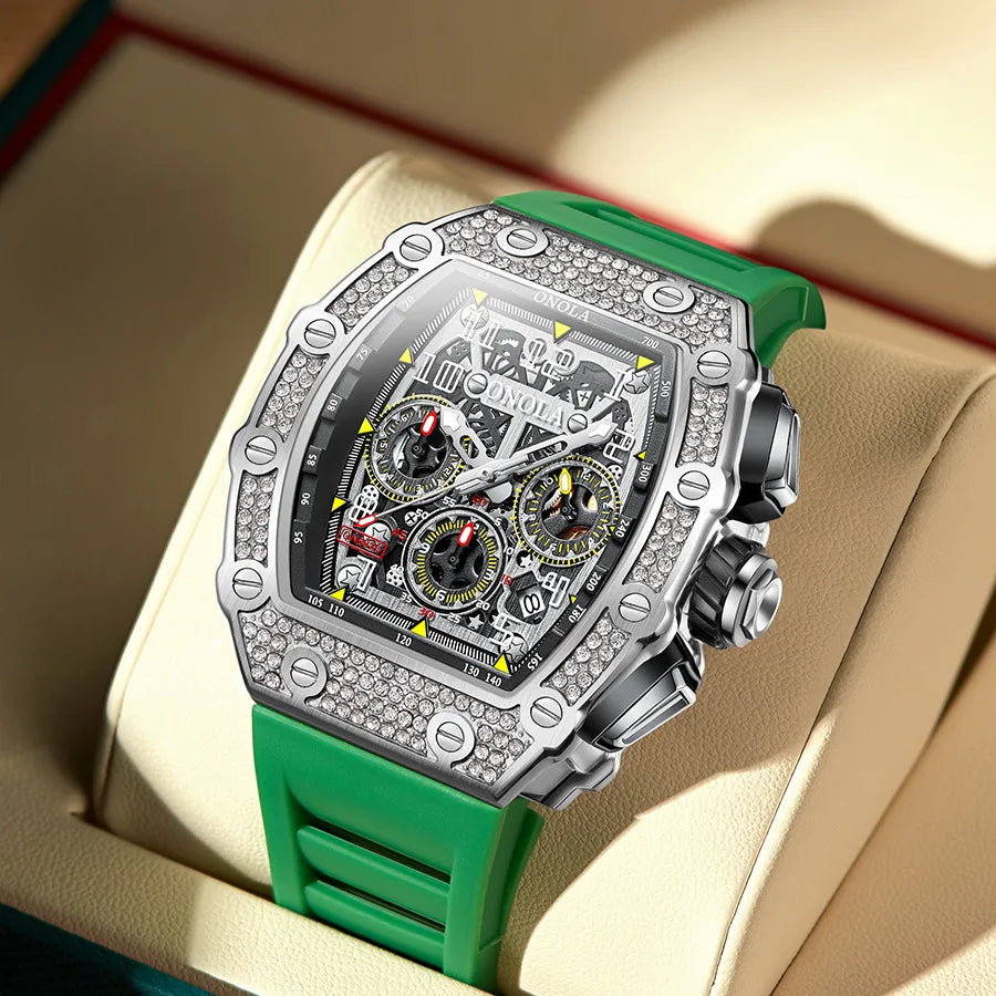 retro solid color buckle mechanical men's watches