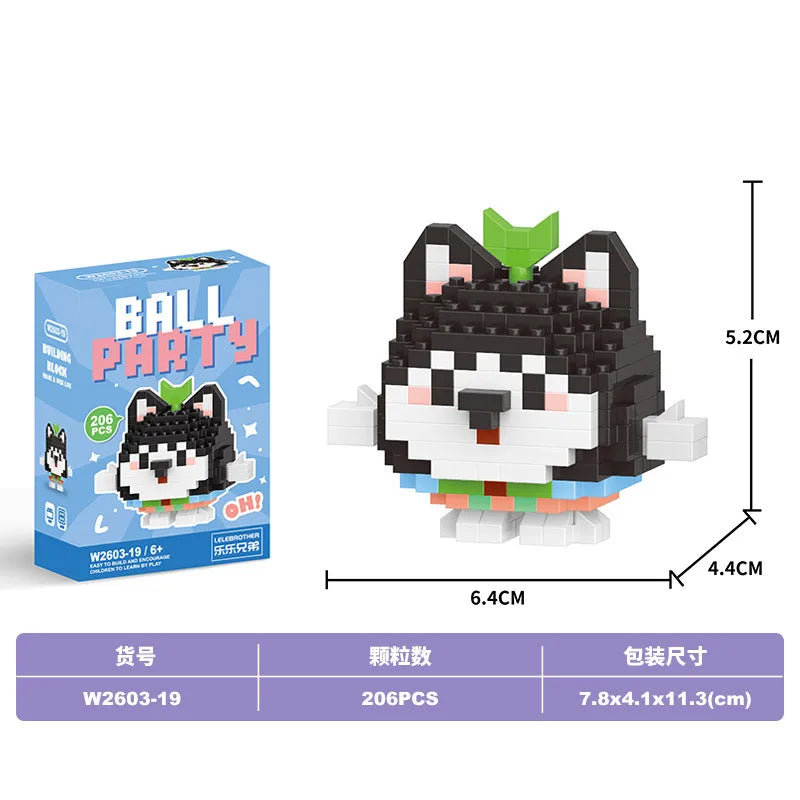 Children Unisex Animal Cartoon Plastic Building Toys