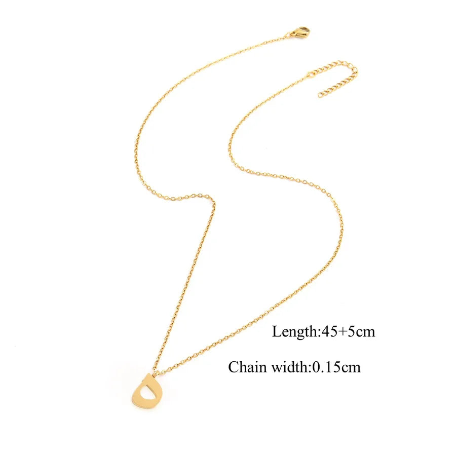 Wholesale Jewelry Casual Simple Style Arabic Letters 201 Stainless Steel 304 Stainless Steel cable chain Pendant Necklace