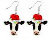 Cartoon Christmas Tree Deer Cow Cat Rainbow Earrings Women's Acrylic Animal Zodiac Letter Number Text Design Jewelry Accessories