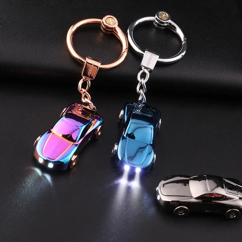 jobon Zhongbang car keychain female South Korea cute couple key pendant creative small gift with LED light