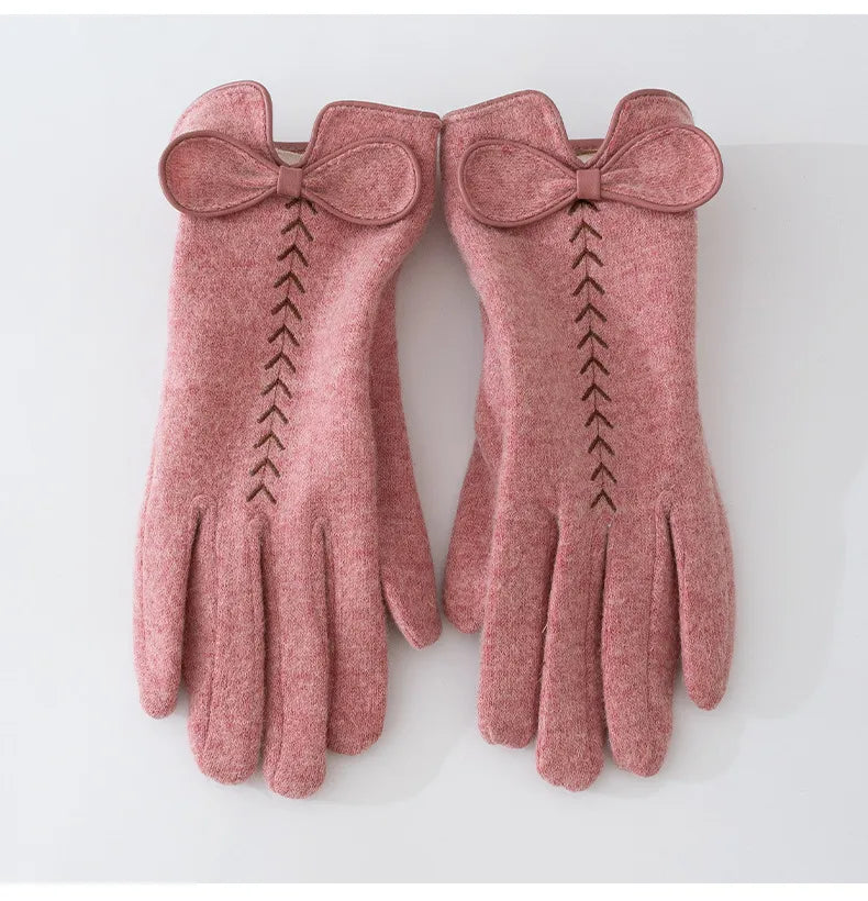 women's basic lady simple style solid color gloves 1 set