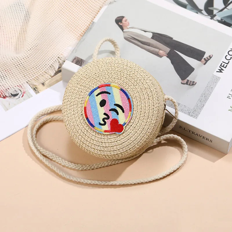 Beach Island Straw Bag Woven Bag Women's  New Seaside Bohemian Straw Bag Crossbody Small Bag Cute