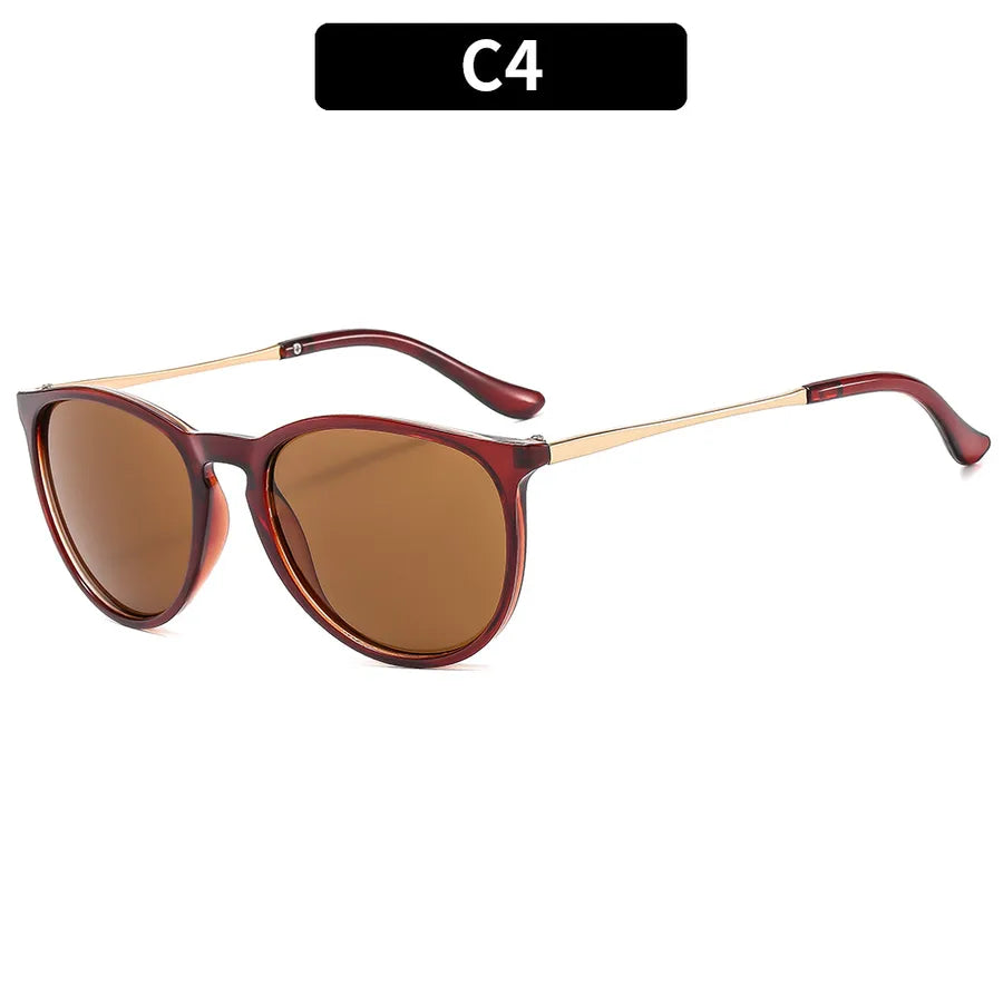 Streetwear Solid Color Pc Round Frame Full Frame Glasses