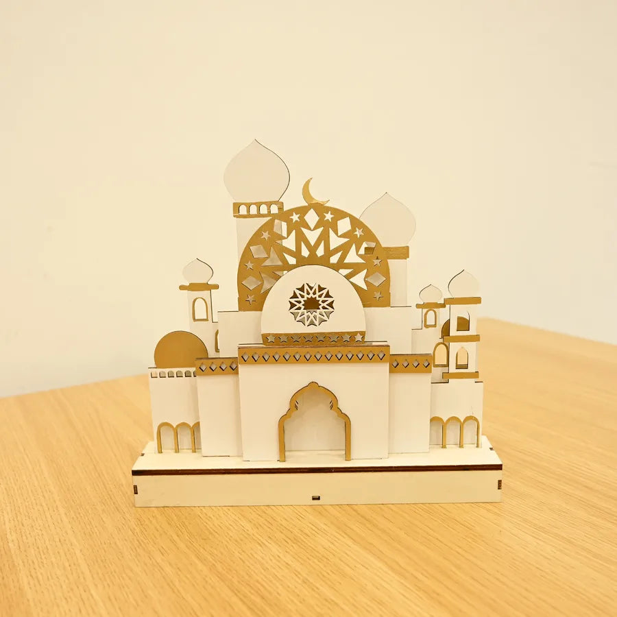 Classical Simple Style Religion Wood Table Lamp Artificial Decorations