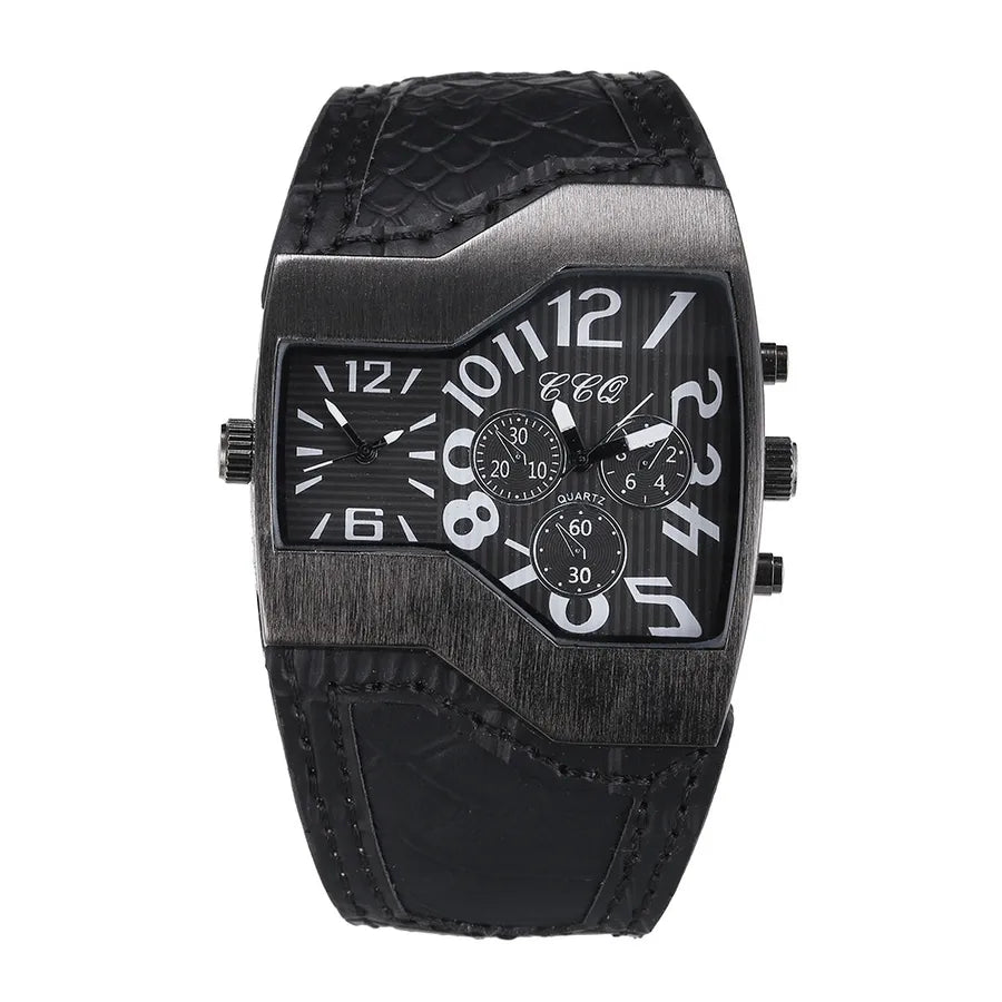 explosions  fashion men's watch large dial digital double movement quartz wrist watch