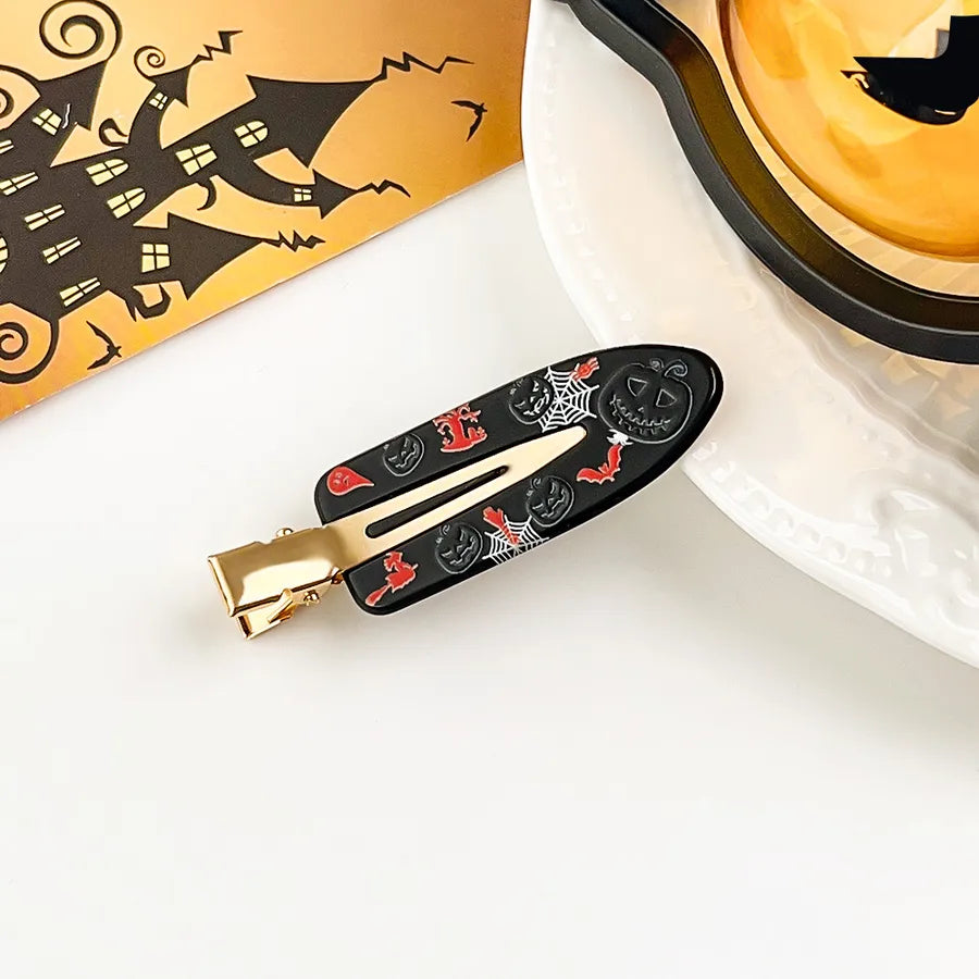 Halloween New Hair Accessories Cartoon Pumpkin Bat Duckbill Clip Sweet Fresh Side Seamless Hairpin Fringe Clip