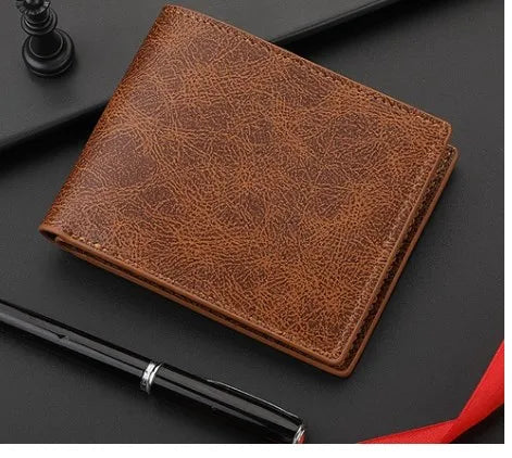 men's solid color pu leather wallets