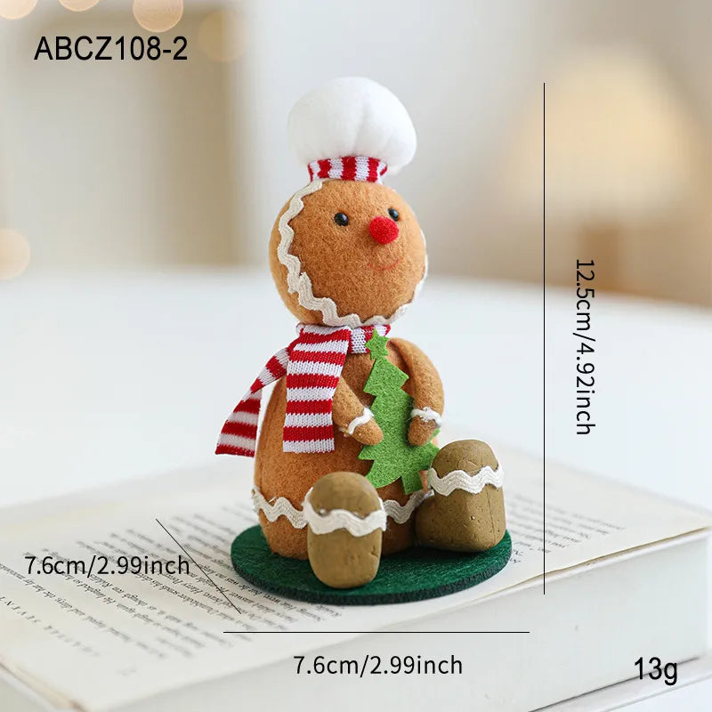 Christmas Gingerbread Man Tabletop Decoration Scene Arrangement Dolls Plush Material Southeast Asian Style New Version
