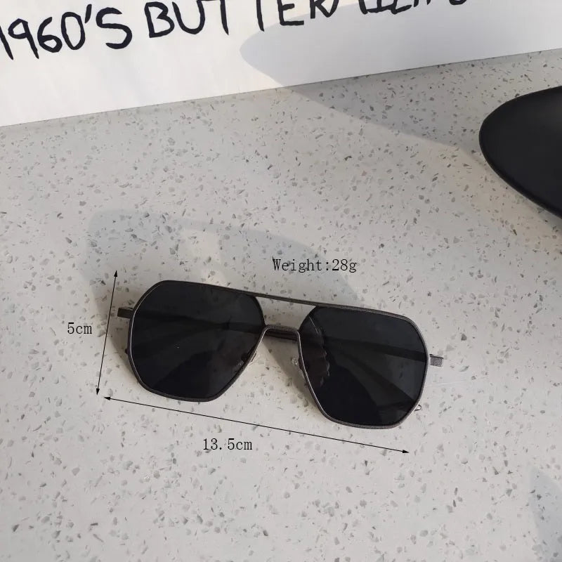 Casual Commute Solid Color Pc Resin Square Full Frame Men's Sunglasses