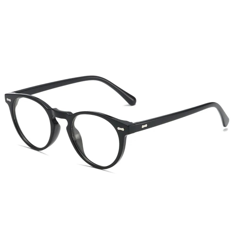 retro simple style solid color tac round frame full frame men's sunglasses