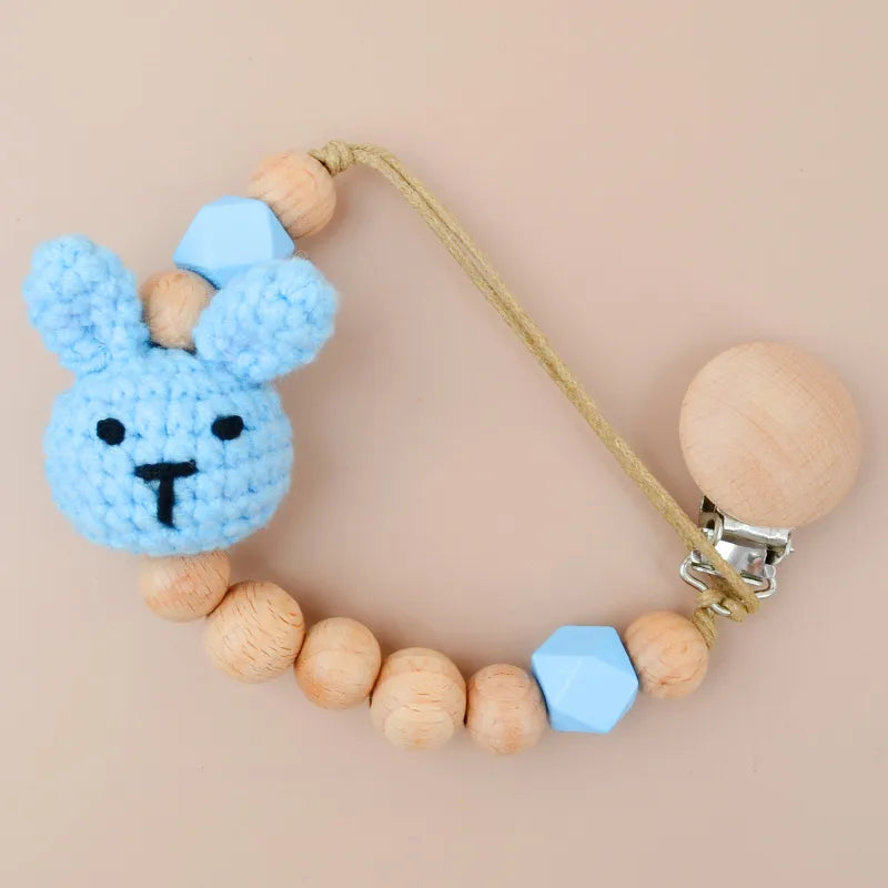 Cute Rabbit Geometric Wood yarn Baby Accessories