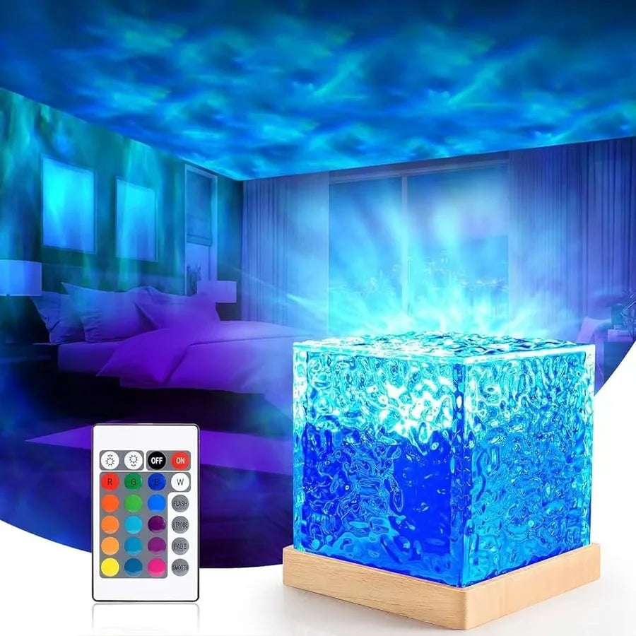 dynamic light and shadow atmosphere lamp imitation log rotating water pattern lamp flame night light DYNAMIC LIGHTING