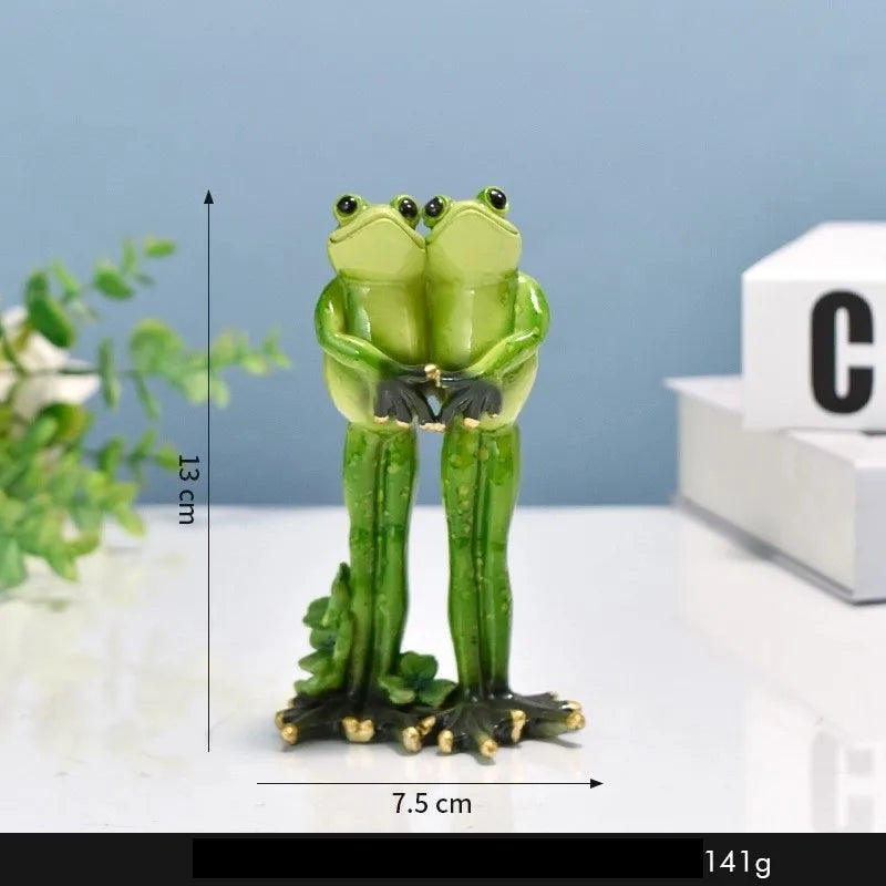 Cute Frog Resin Ornaments Artificial Decorations