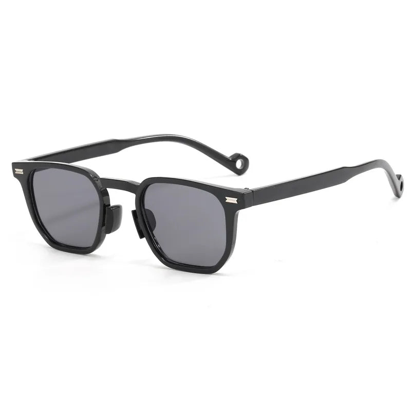 classic style solid color ac square full frame men's sunglasses