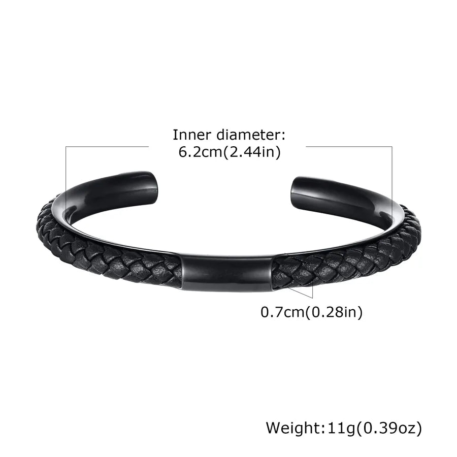 Basic Simple Style Solid Color 304 Stainless Steel Men's Bangle
