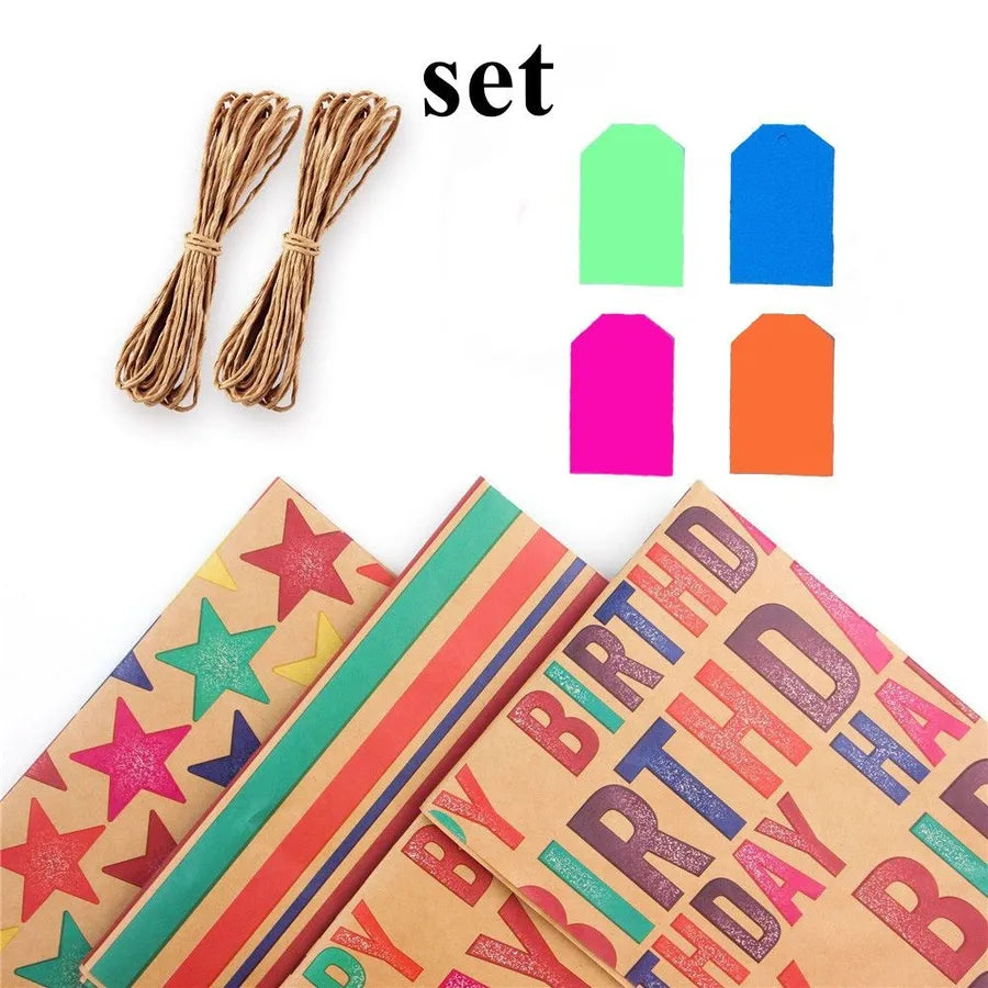 Big Size Gift Paper Valentine's Day Birthday Party Gift Wrapping Paper Vintage Kraft Paper Wholesale