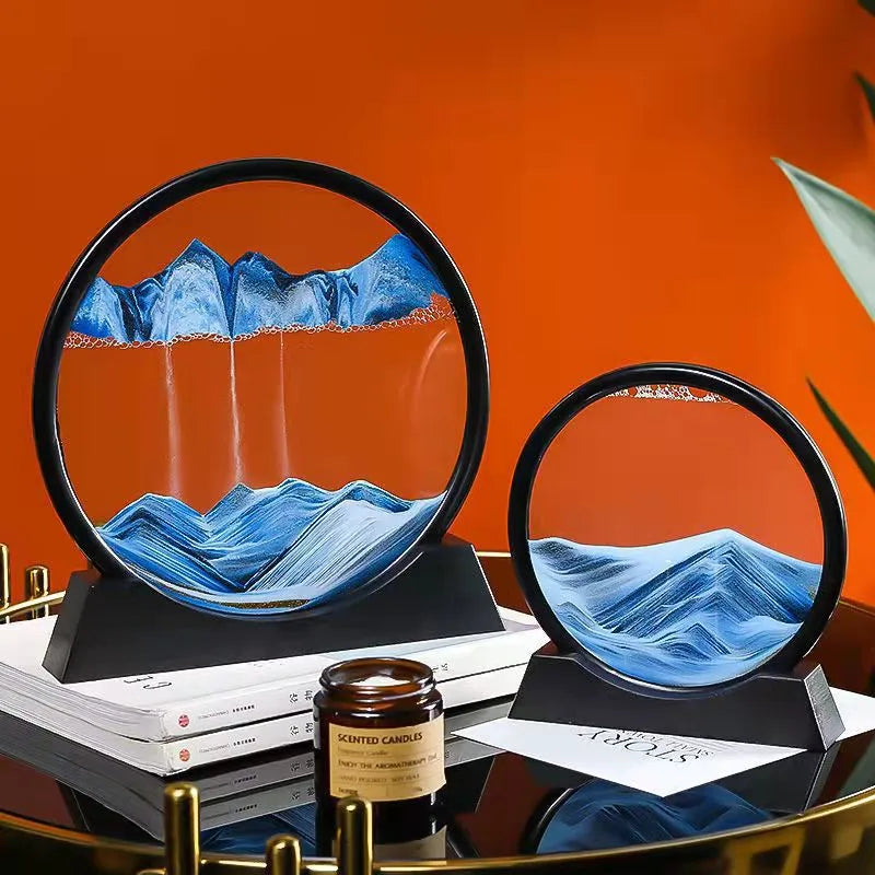 Creative  ornaments liquid decompression quicksand painting office desktop living room bedside table decorations birthday gift