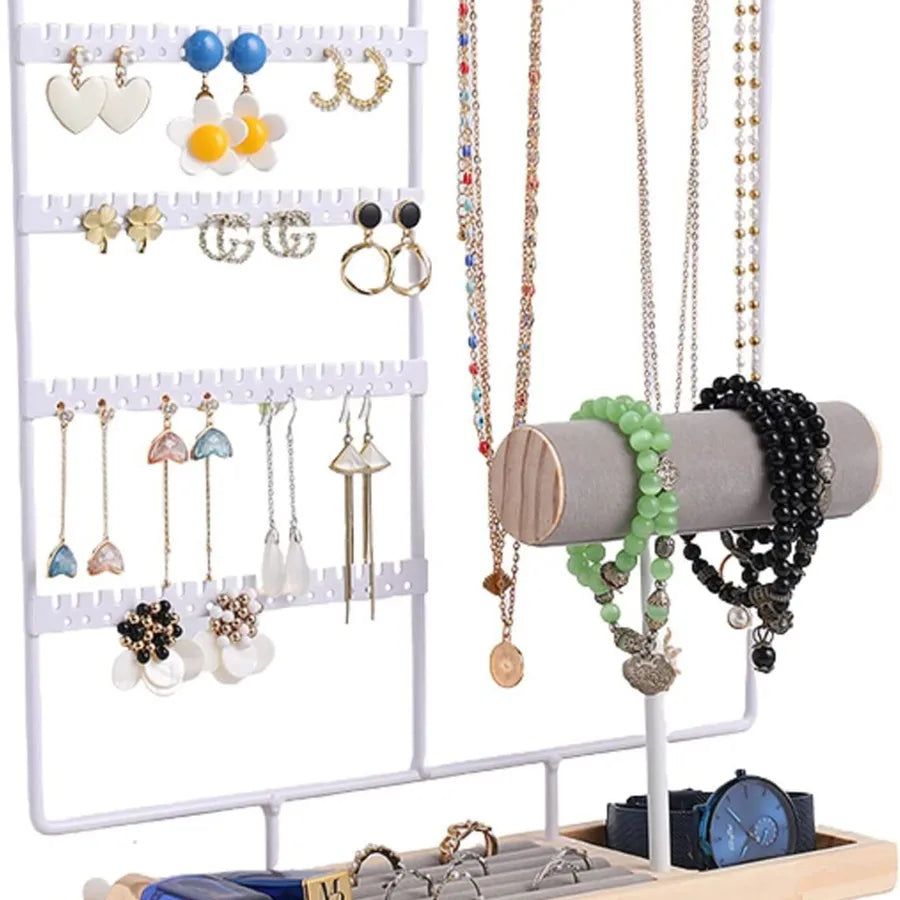 Wrought Iron 108 Hole Earrings Jewelry Rack Jewelry Props Storage Box Jewelry Rack Suitable for Bracelet Necklace Ring