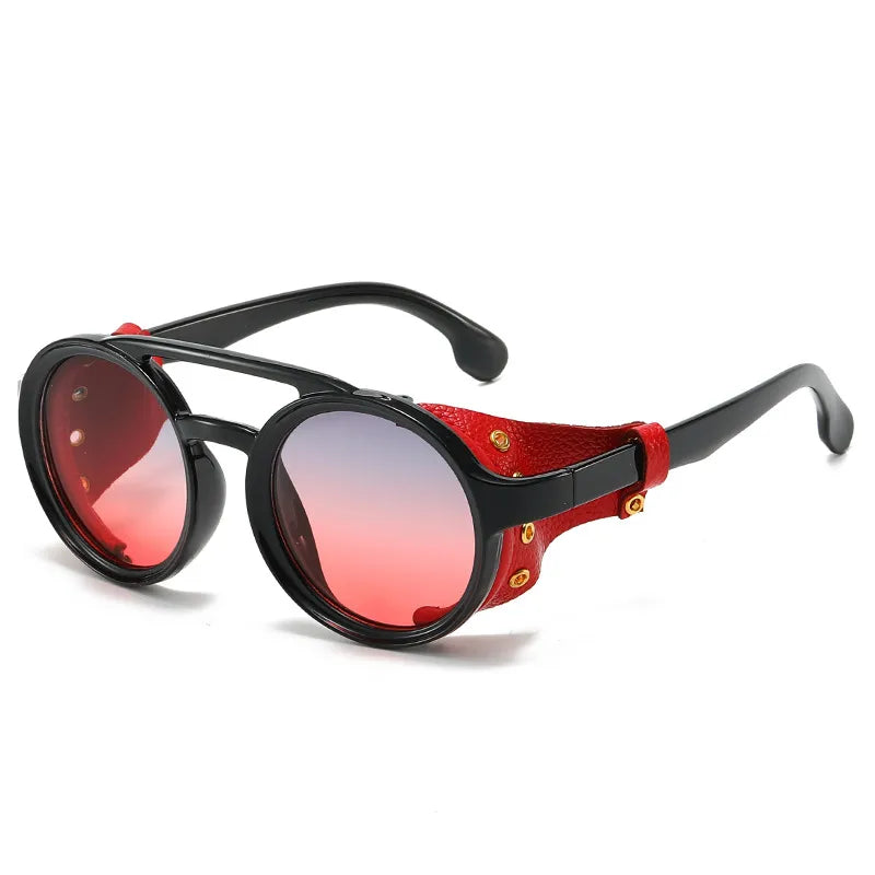 streetwear geometric pc round frame full frame men's sunglasses